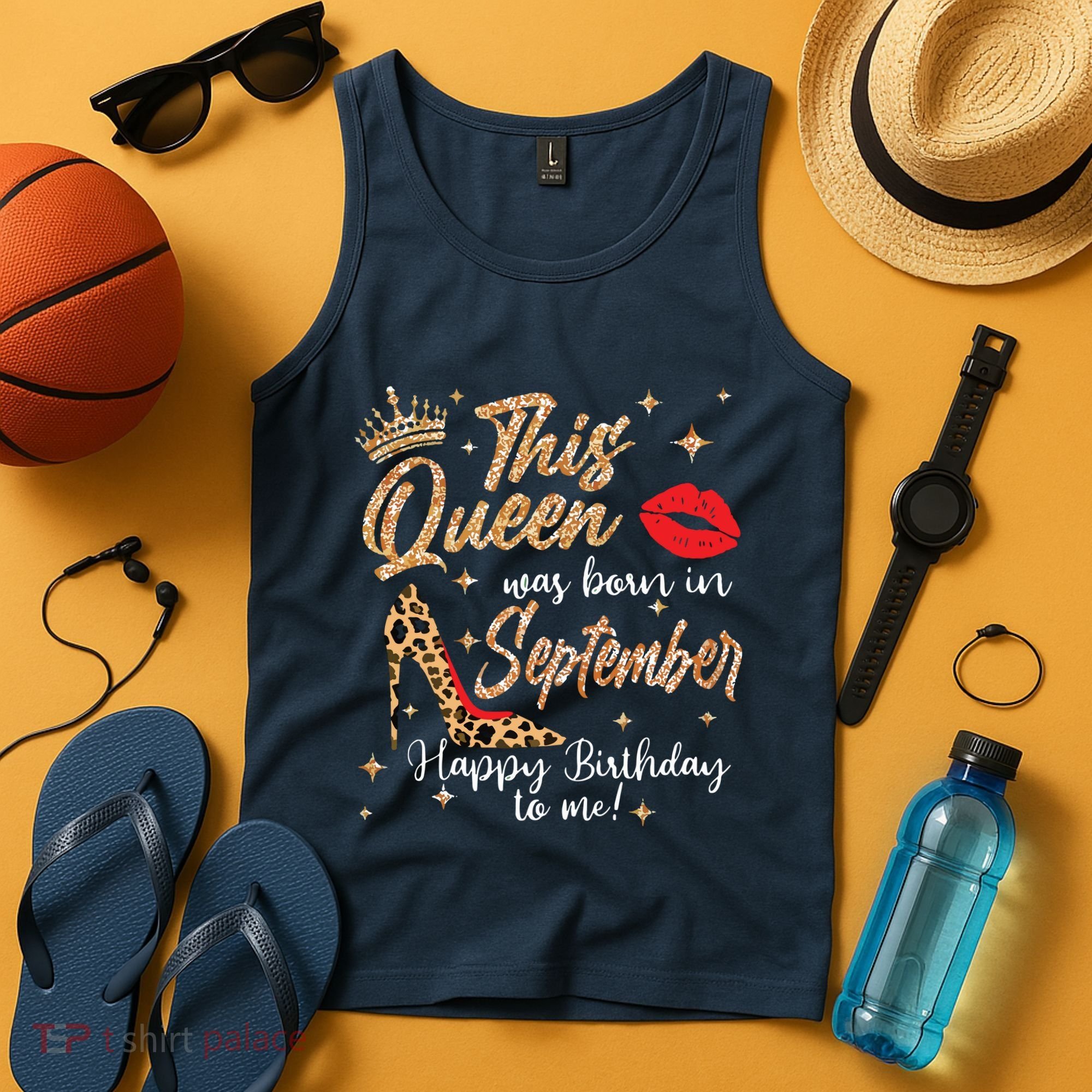 This Queen Was Born In September Happy Birthday To Me Tank Top