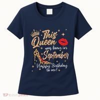 This Queen Was Born In September Happy Birthday To Me Women's T-Shirt thumb 0
