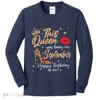 This Queen Was Born In September Happy Birthday To Me Kids Long Sleeve Shirt thumb 0