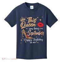 This Queen Was Born In September Happy Birthday To Me Kids T-Shirt thumb 0