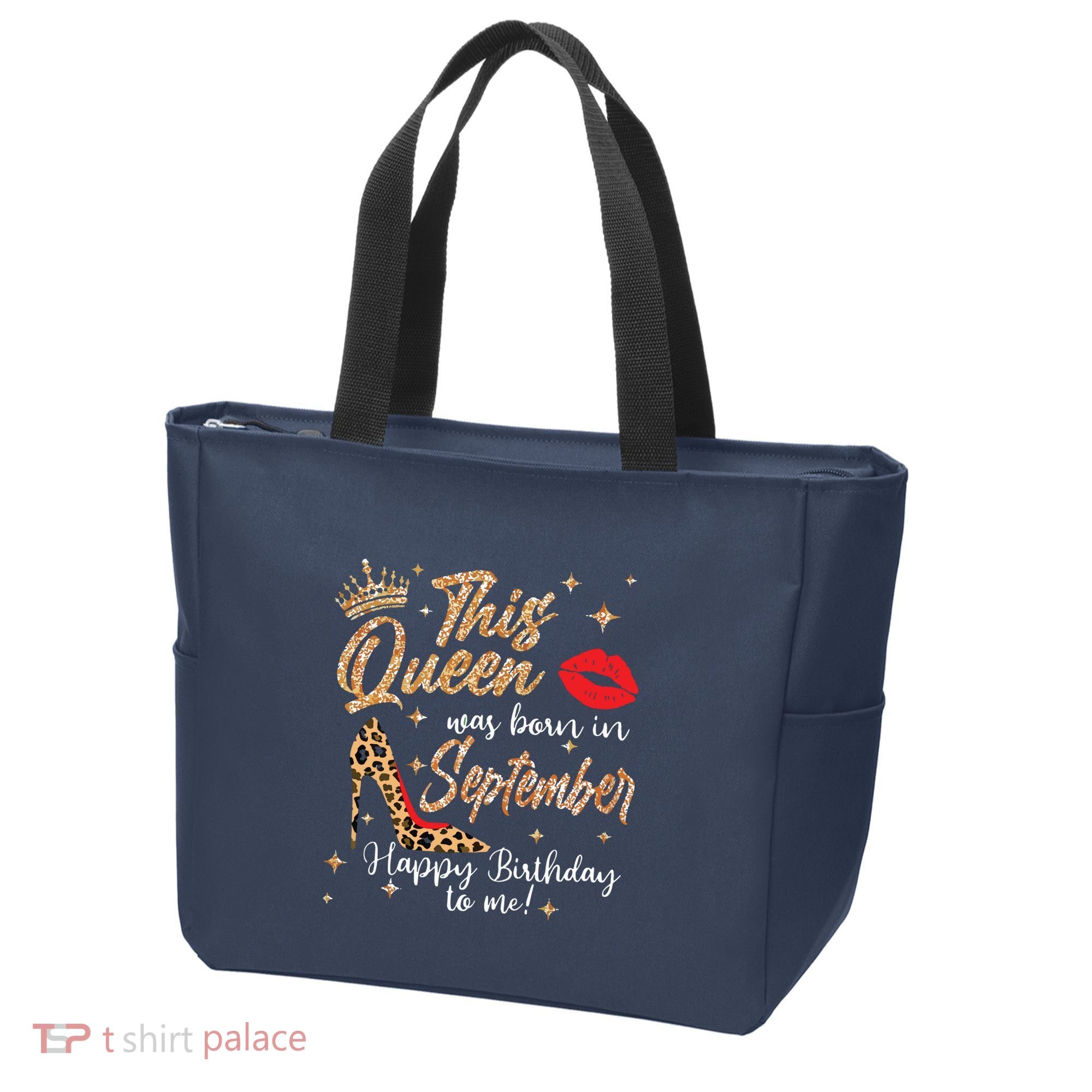 This Queen Was Born In September Happy Birthday To Me Tote Bag
