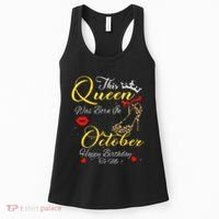 This Queen Was Born In October Birthday Gifts Women Her Women's Tank Top thumb 0