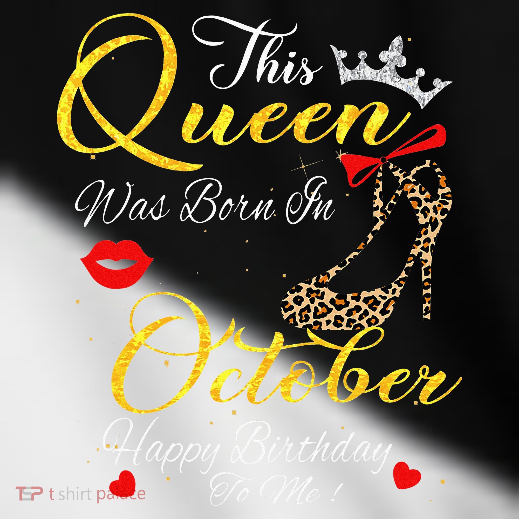 This Queen Was Born In October Birthday Gifts Women Her Toddler Fine Jersey T-Shirt