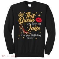This Queen Was Born In June Happy Birthday To Me Sweatshirt thumb 0