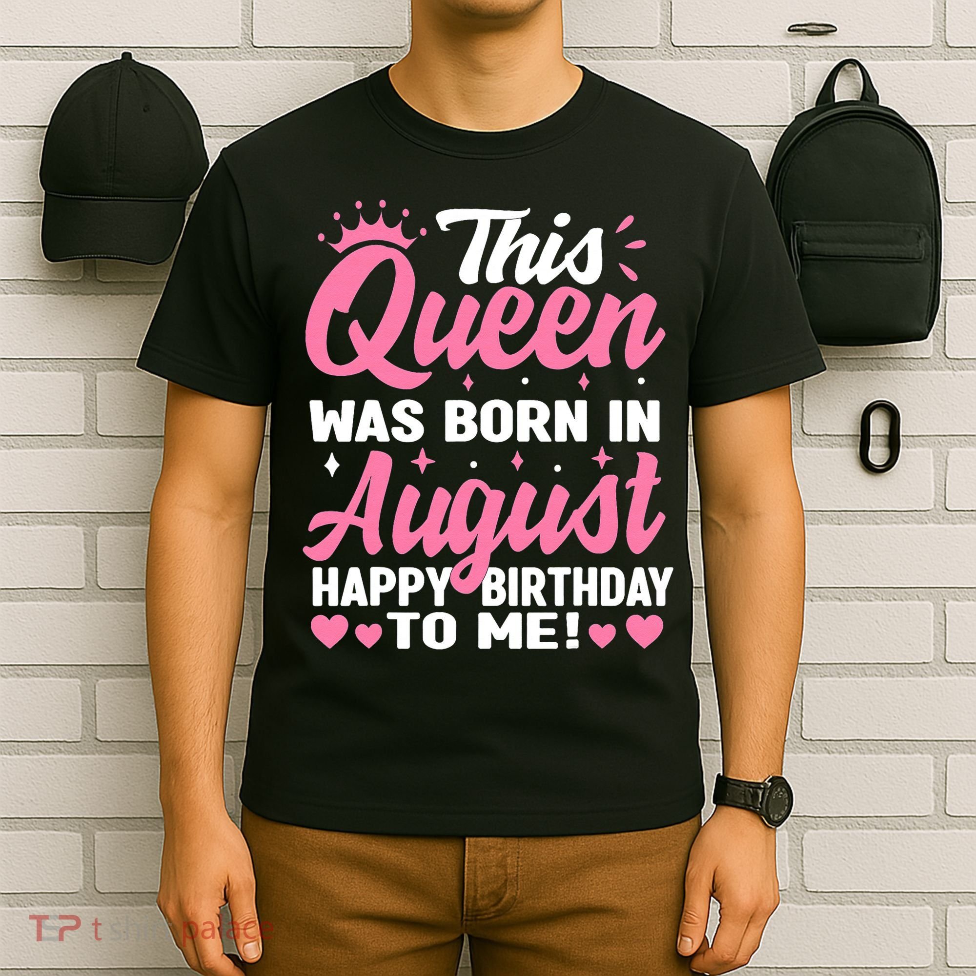 This Queen Was Born In August Birthday T-Shirt