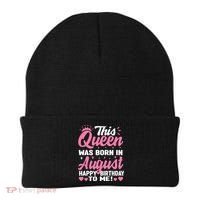 This Queen Was Born In August Birthday Beanie thumb 0
