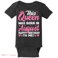 This Queen Was Born In August Birthday Baby Bodysuit thumb 0