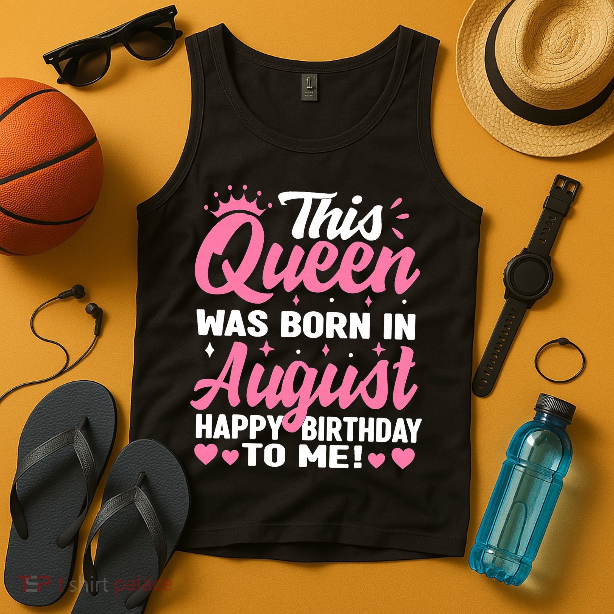 This Queen Was Born In August Birthday Tank Top