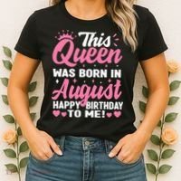 This Queen Was Born In August Birthday Women's T-Shirt thumb 2