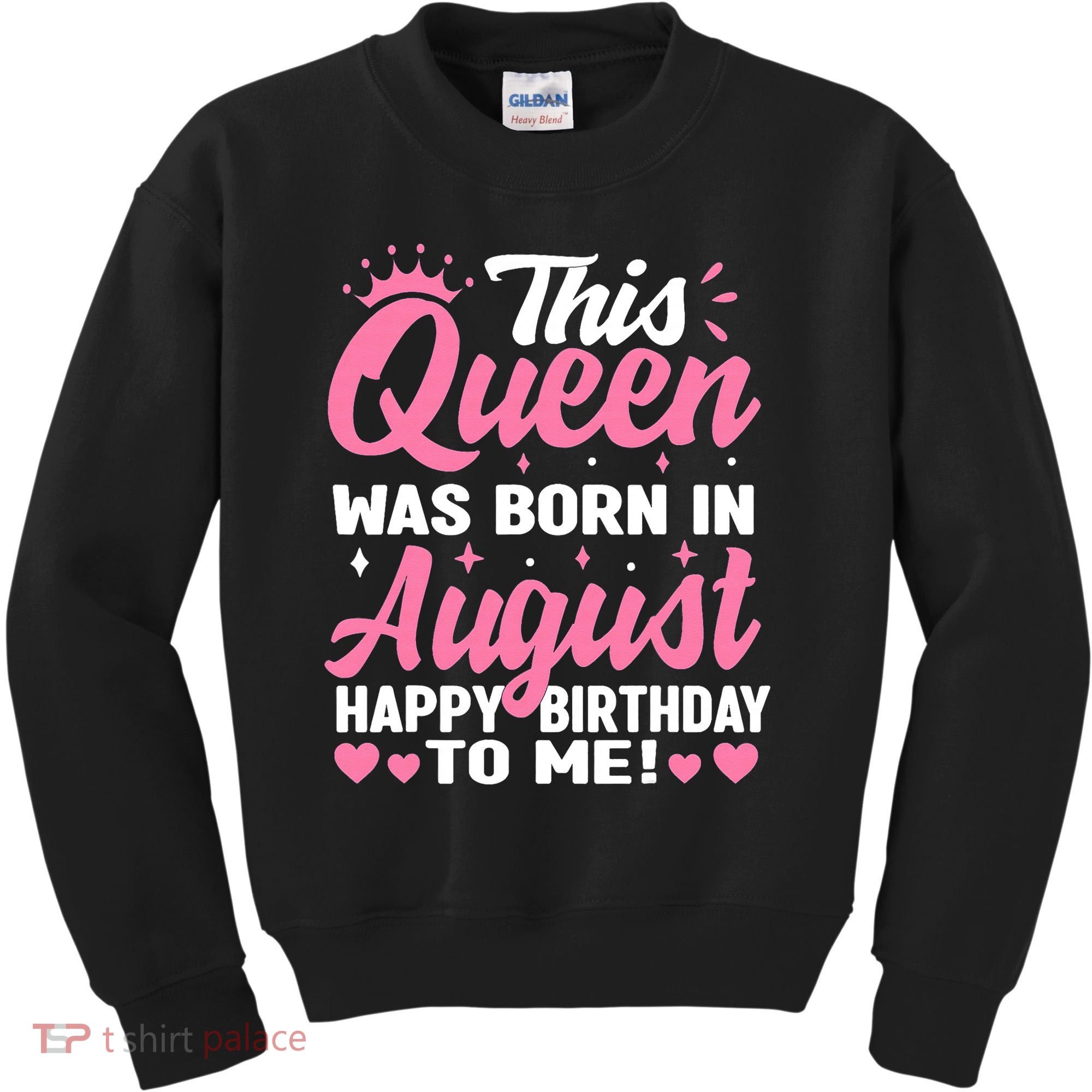 This Queen Was Born In August Birthday Kids Sweatshirt