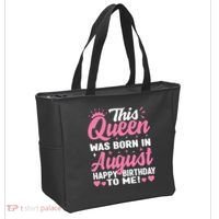This Queen Was Born In August Birthday Tote Bag thumb 2