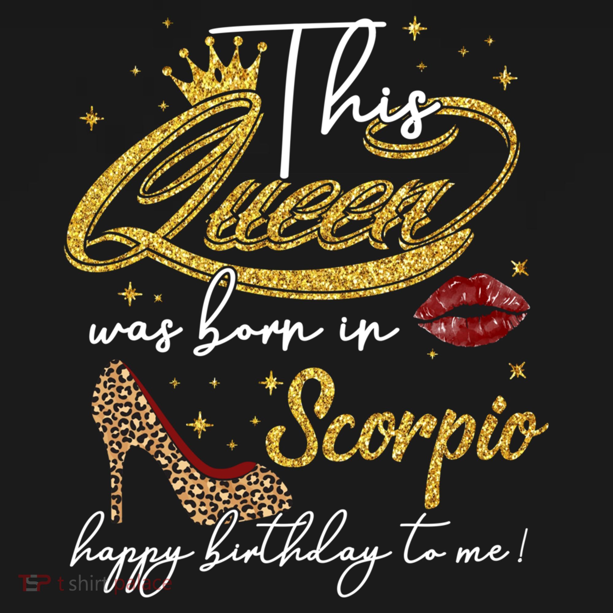 This Queen Was Born Scorpio October November Birthday Gift Doggie Tank