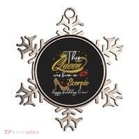 This Queen Was Born Scorpio October November Birthday Gift Ornament thumb 0