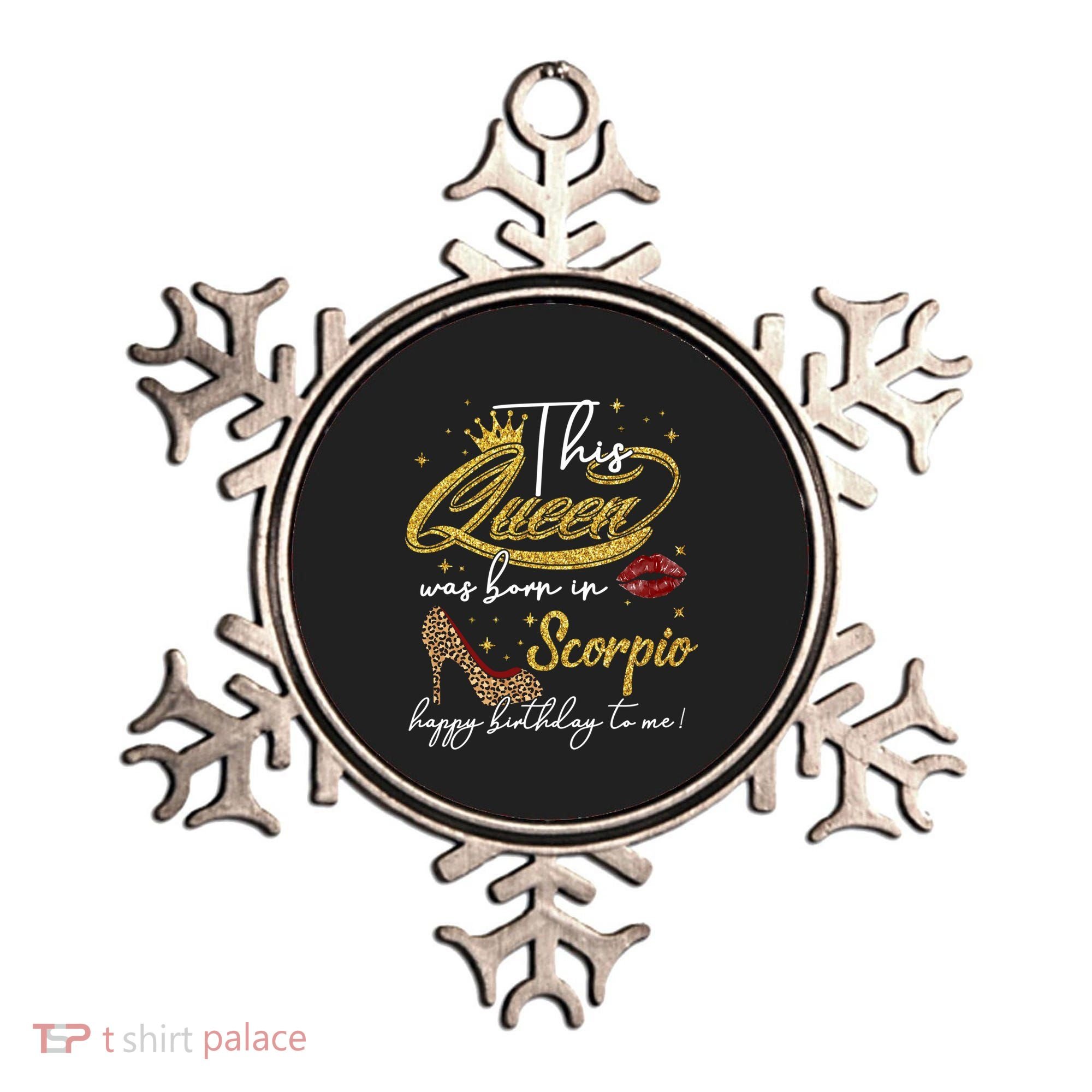 This Queen Was Born Scorpio October November Birthday Gift Ornament