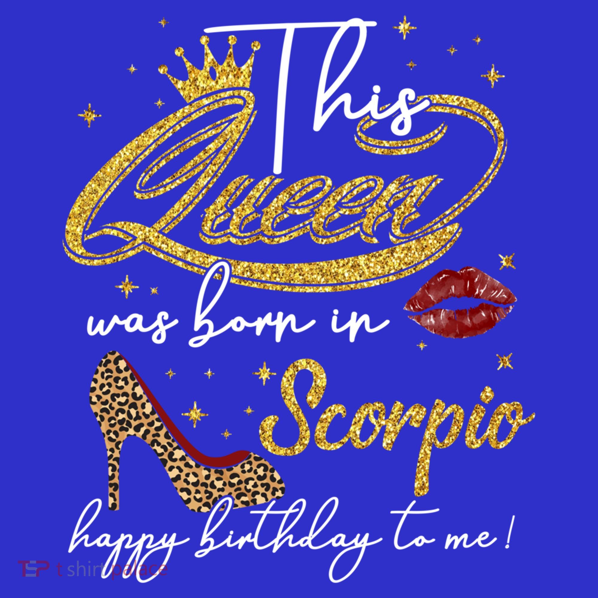 This Queen Was Born Scorpio October November Birthday Gift Women's Tank Top