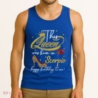 This Queen Was Born Scorpio October November Birthday Gift Tank Top thumb 3