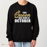 This Queen Was Born In October Women's Sweatshirt thumb 0