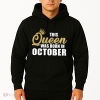 This Queen Was Born In October Hoodie thumb 2