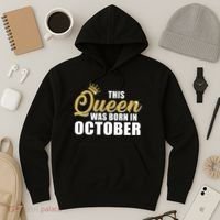 This Queen Was Born In October Hoodie thumb 3