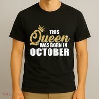 This Queen Was Born In October T-Shirt thumb 3