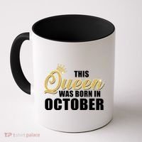 This Queen Was Born In October Coffee Mug thumb 0