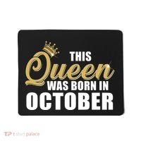 This Queen Was Born In October Mousepad thumb 0