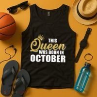This Queen Was Born In October Tank Top thumb 4