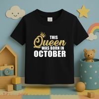 This Queen Was Born In October Toddler T-Shirt thumb 3