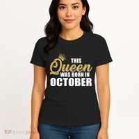 This Queen Was Born In October Women's T-Shirt thumb 4