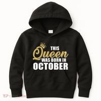 This Queen Was Born In October Kids Hoodie thumb 0
