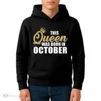 This Queen Was Born In October Kids Hoodie thumb 4