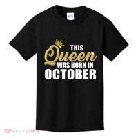 This Queen Was Born In October Kids T-Shirt thumb 0