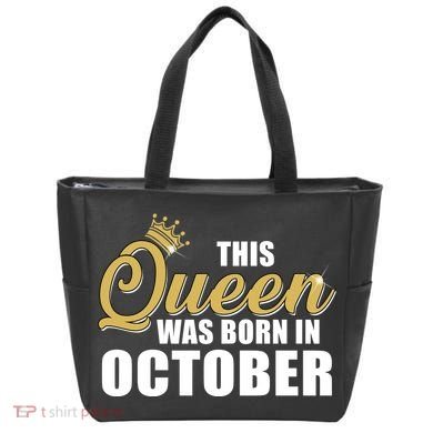 This Queen Was Born In October Tote Bag