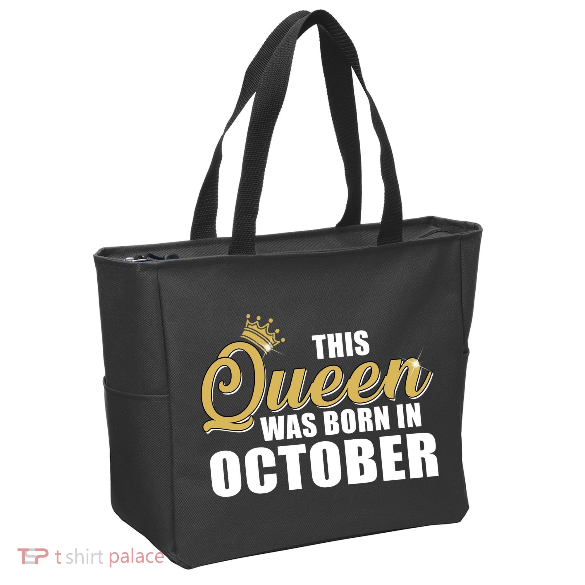 This Queen Was Born In October Tote Bag