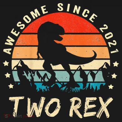 Two Rex 2nd Birthday Gift Second Dinosaur 2 Year Old City Backpack