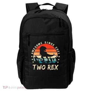 Two Rex 2nd Birthday Gift Second Dinosaur 2 Year Old Backpack