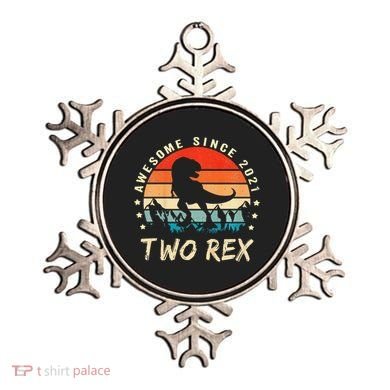 Two Rex 2nd Birthday Gift Second Dinosaur 2 Year Old Ornament