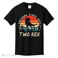 Two Rex 2nd Birthday Gift Second Dinosaur 2 Year Old Kids T-Shirt thumb 0