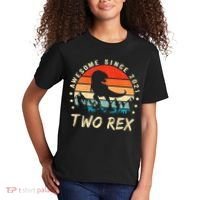 Two Rex 2nd Birthday Gift Second Dinosaur 2 Year Old Kids T-Shirt thumb 2