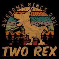 Two Rex 2nd Birthday Gifts Second Dinosaur 2 Year Old Baby Bodysuit thumb 2