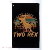 Two Rex 2nd Birthday Gifts Second Dinosaur 2 Year Old Golf Towel thumb 0