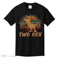 Two Rex 2nd Birthday Gifts Second Dinosaur 2 Year Old Kids T-Shirt thumb 0