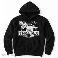 Three Rex 3rd Birthday Dinosaur Matching Family Hoodie thumb 0