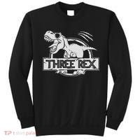 Three Rex 3rd Birthday Dinosaur Matching Family Sweatshirt thumb 0