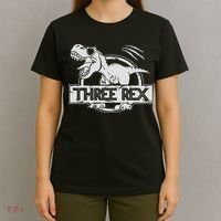Three Rex 3rd Birthday Dinosaur Matching Family T-Shirt thumb 4