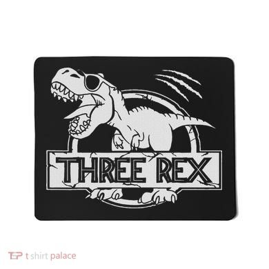 Three Rex 3rd Birthday Dinosaur Matching Family Mousepad