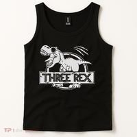 Three Rex 3rd Birthday Dinosaur Matching Family Tank Top thumb 2