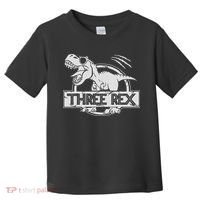 Three Rex 3rd Birthday Dinosaur Matching Family Toddler T-Shirt thumb 0