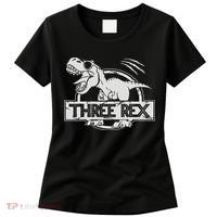 Three Rex 3rd Birthday Dinosaur Matching Family Women's T-Shirt thumb 0