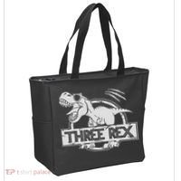 Three Rex 3rd Birthday Dinosaur Matching Family Tote Bag thumb 2